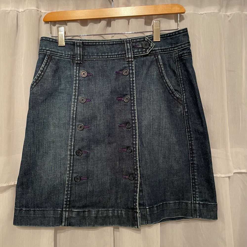 Anthropologie Bica Cheia Sailor Style Denim Skirt Size 4
